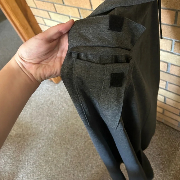 Timing USA Long Overall Dress Skirt Back Slit Gray Vintage Size Medium Women’s - Picture 3 of 8